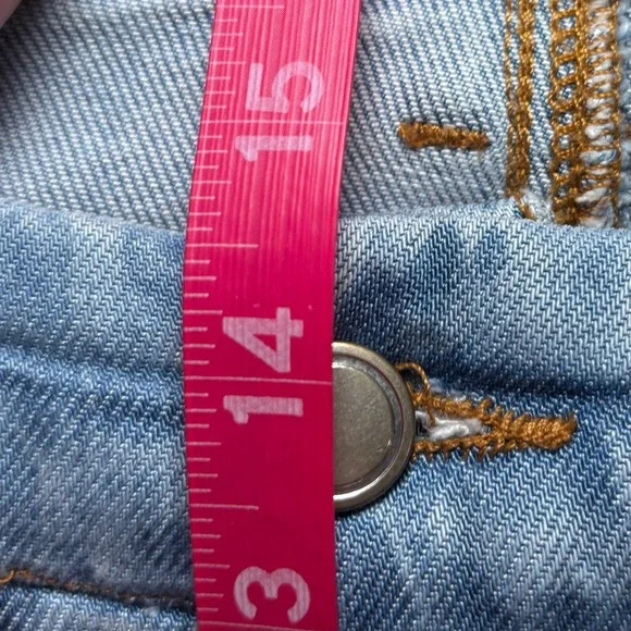 Good American GOOD ICON Indigo Light Wash Distressed Straight Denim Jeans 20 - Picture 9 of 10